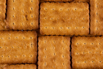 Group of sweet crackers or biscuit background.