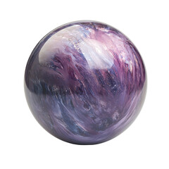 Bowling Ball, Photograph of red marbled bowling ball, isolated on transparent background