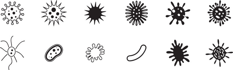 Collection of Cellular Elements: Great for Decorative Motifs and Scientific Representations.