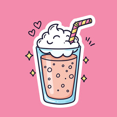 A handy bag for going to the beach or shopping. Doodle flat clipart. All objects are repainted.