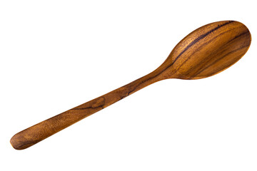wooden spoon on white background, transparent background. png image