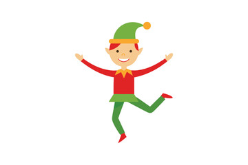 Cute Christmas Dancer Cartoon Festive Holiday Vector Design