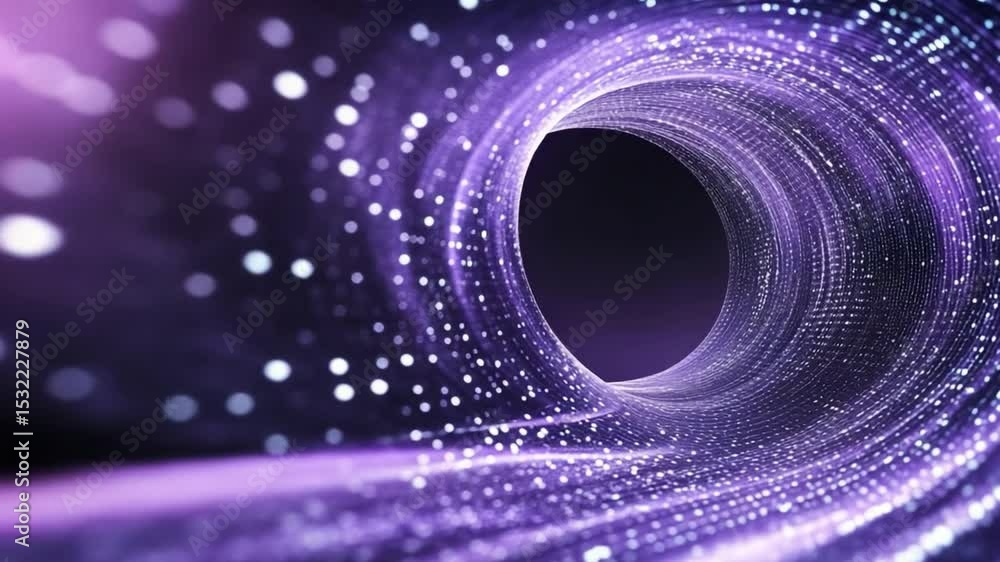 Poster Cosmic Vortex: An abstract rendering of a mesmerizing black hole, with swirling particles creating a sense of infinite depth, mystery, and the unknown. 