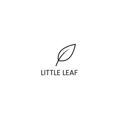 Little Leaf Nursery logo vector.
