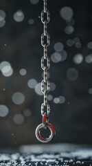 Frozen Metal Chain Link - Winter Texture