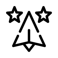 Paper plane line icon