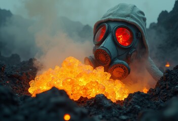 Creative images of volcanic eruptions