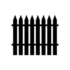 Fence icon. Fence vector icon in line design for web design, logo and mobile app. Symbol of Fence on white background. Vector illustration.