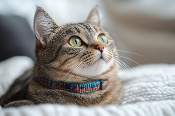 Cat Wearing a Collar