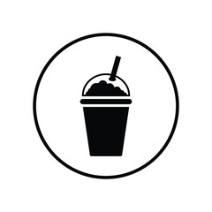 iced coffee, cold drink, soft drink icon vector