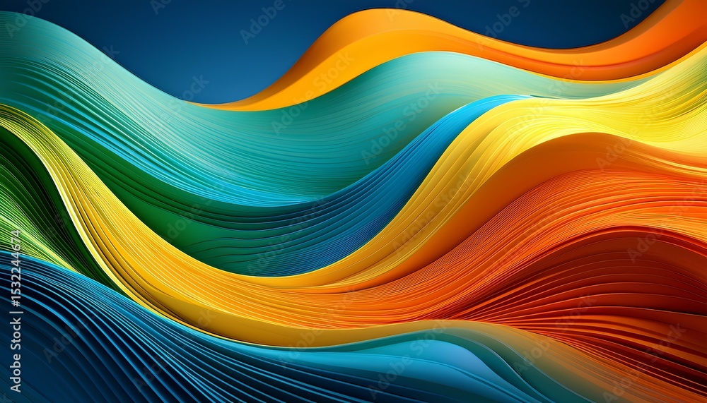 Aufkleber abstract colorful wave background vector