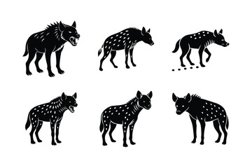 Hyenas different activities