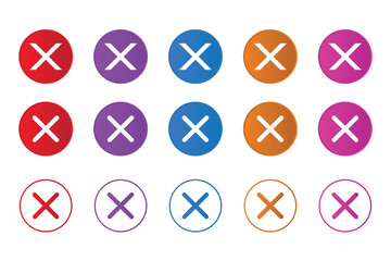 Cross mark icon design
