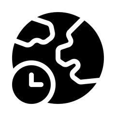 Time zone glyph icon