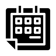 Calendar glyph icon