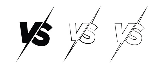 Versus Or VS Letters Logo Design Inspiration. VS letters for sports, fight, competition, battle, match, game vector icon. Versus vector illustration.