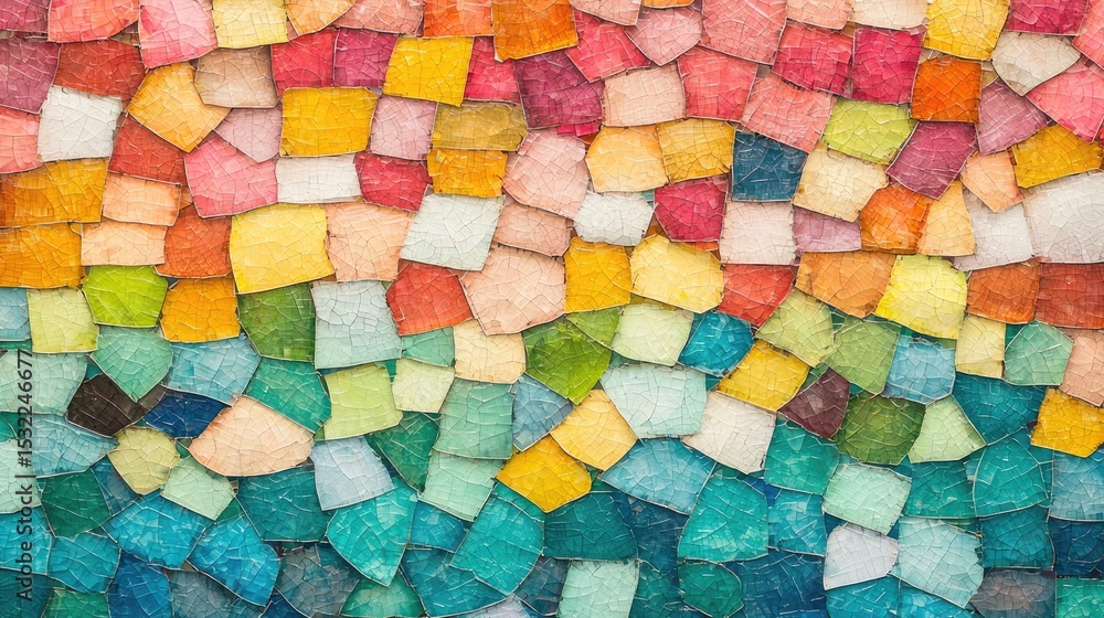 Poster colorful mosaic patterns abstract art digital composition bright environment close-up view visual ae