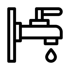 Faucet with Drop line icon