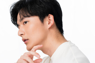 若い日本人男性のビューティーポートレート
