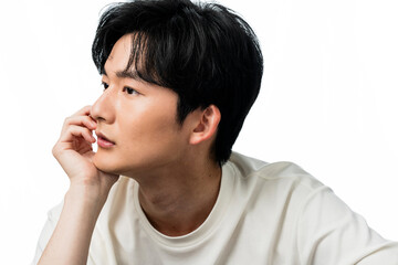 若い日本人男性のビューティーポートレート