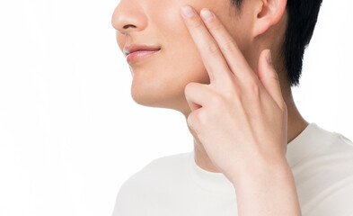 若い日本人男性のビューティーポートレート