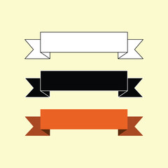 flat ribbon banner Illustration
