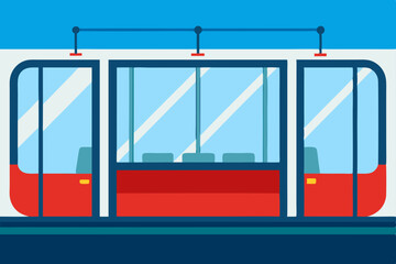 Subway Car Interior Design Modern Transit System Visualization