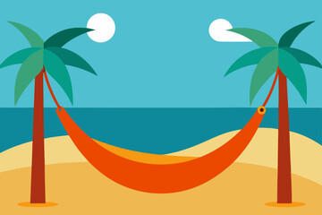 Tropical Beach Hammock Relaxation Serenity and Escape