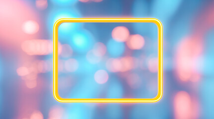 Beautiful colored square frames and blurry bokeh for background.