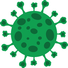 Green Virus Icon Illustration