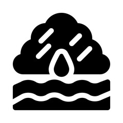 Rainwater Collection glyph icon