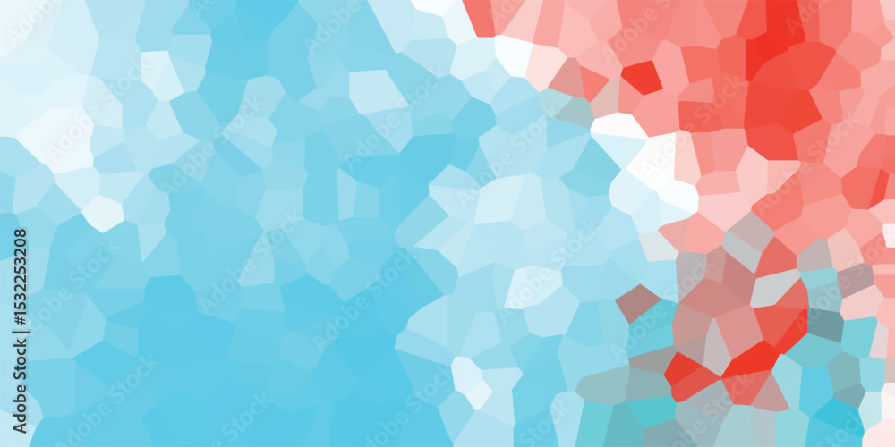 Aufkleber abstract geometric mosaic composed of blue and red tones creating a modern and textured background f
