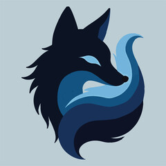 vector illustration of a wolf