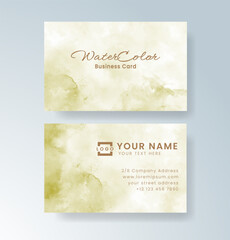 Beautiful business card template with watercolor