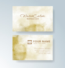 Beautiful business card template with watercolor