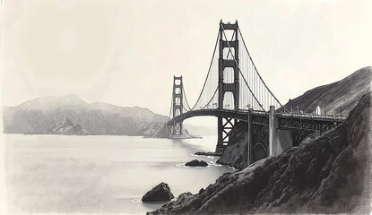 golden gate bridge in winter