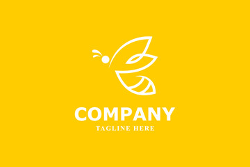 letter b bee abstract modern logo