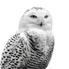 Snowy Owl on Transparent Background

