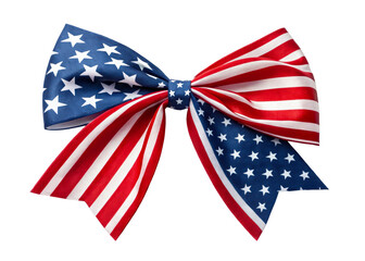 Colorful patriotic bow with star and stripe pattern for celebrations