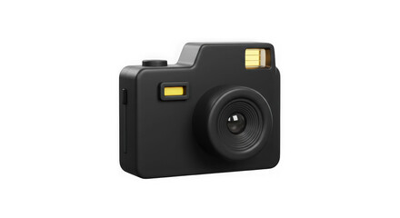 3D Render: Black Compact Camera - Photography Icon, Digital Gadget, Photo Equipment