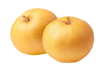Korean pear isolated on white background.