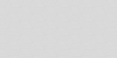 Fototapeta premium Vector geometric diagonal fabric waves seamless line texture. Seamless pattern Abstract geometric with stripes. Gray mesh background ornament. 