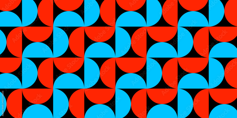 Poster vector seamless pattern with abstract lines and flower waves floral design. abstract geometric fabri