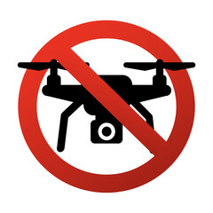 No Drone Zone icon. Drones prohibited. Vector illustration