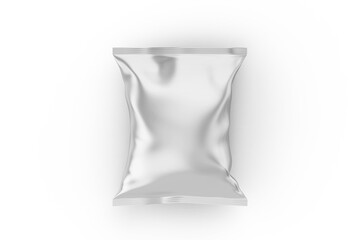 Realistic 3d Rendered Packaging Bag Mockup for Food Snack Chips