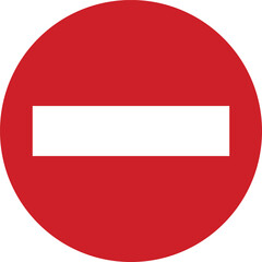 Obraz premium No entry or do not enter restricted area sign / icon for apps and websites.