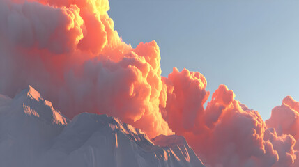 formations with dreamy gradient colors and texture patterns shifting randomly