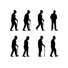 silhouettes of men