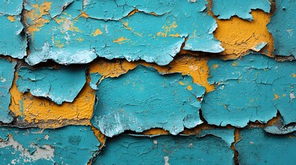 "Colorful Peeling Paint Close-Up"