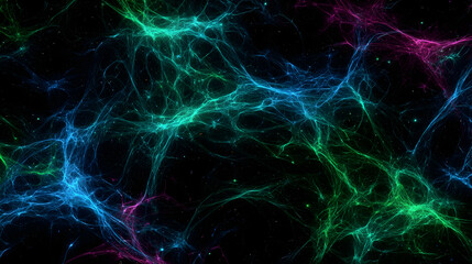 Obraz premium texture with luminous color splashes, chaotic layers, and smooth blending transitions